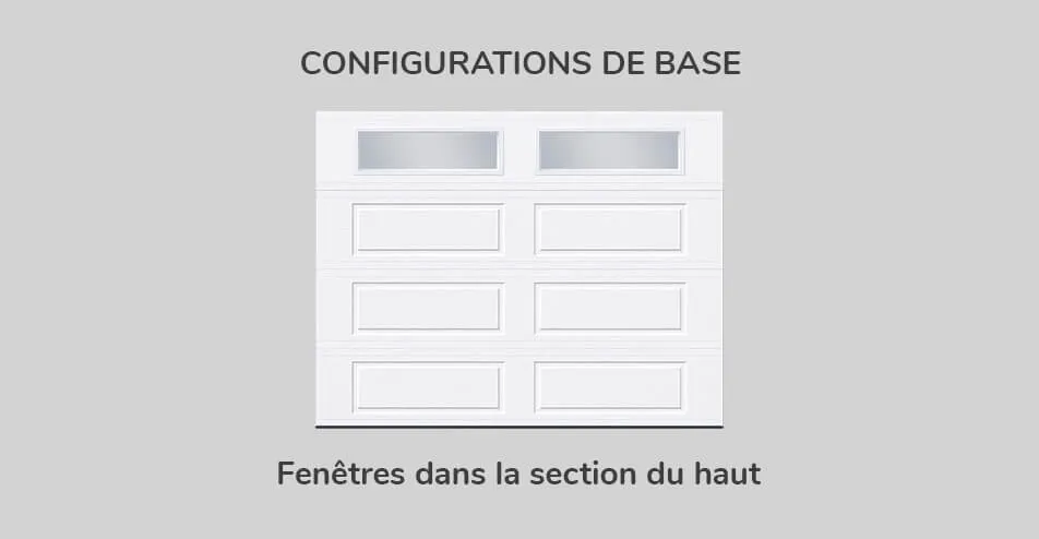 Configuration de base - fenêtres dans la section du haut