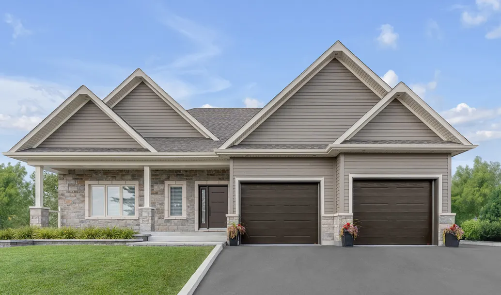 Standard+ Vog, 8' x 10', Brun commercial / Agencement : porte d'entrée Novatech, modèle Vog