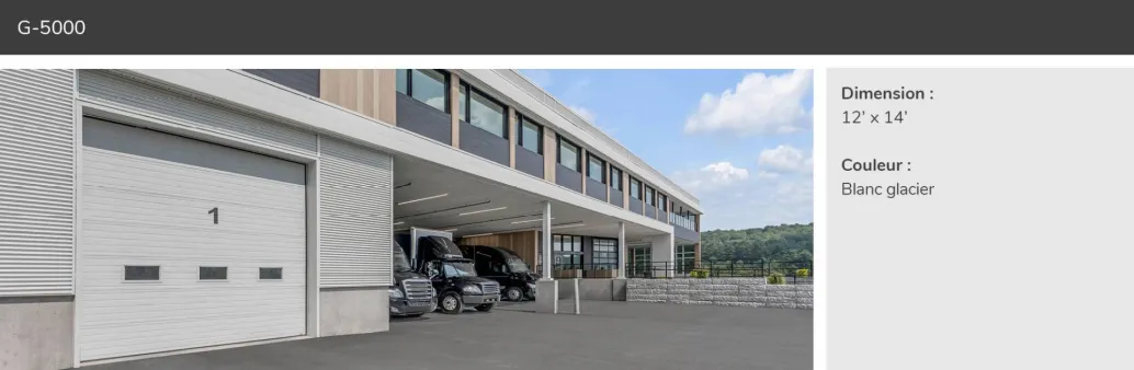 G-5000, 12' x 14', Blanc glacier