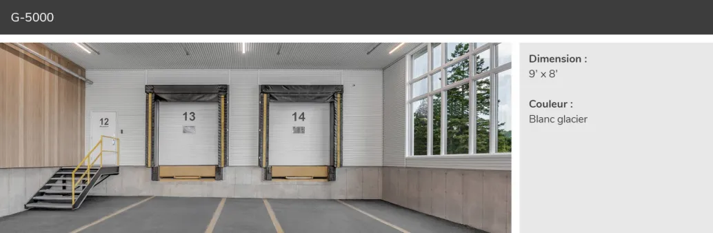 G-5000, 9' x 8', 9' x 8', Blanc glacier