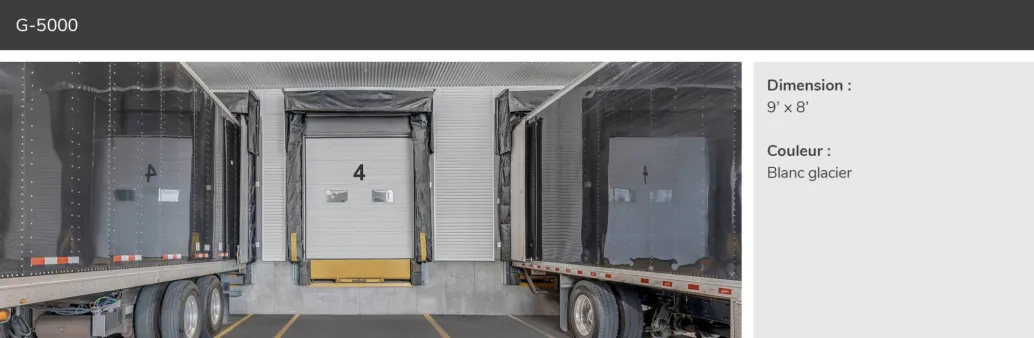 G-5000, 9' x 8', Blanc glacier