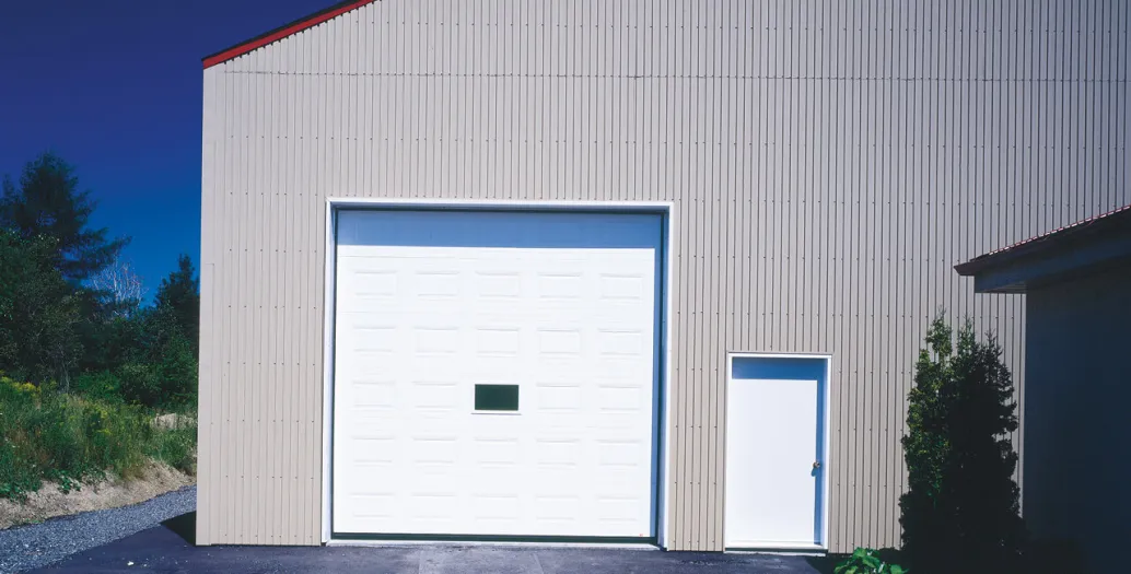 Porte G-5000, 12' x 12', Blanc glacier