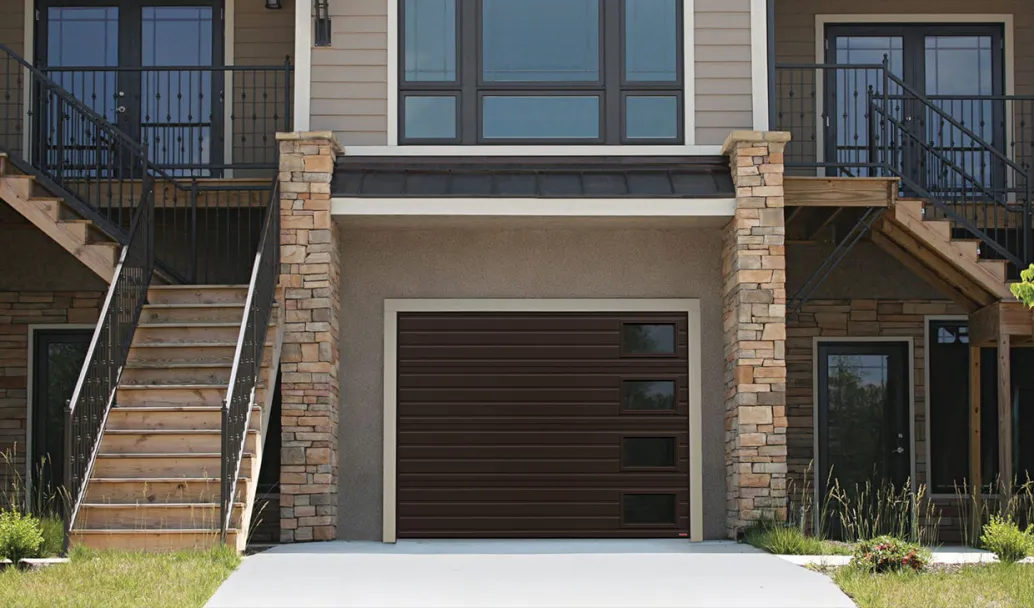 Grooved,  9' x 7', Moka Brown, window layout: Right-side Harmony