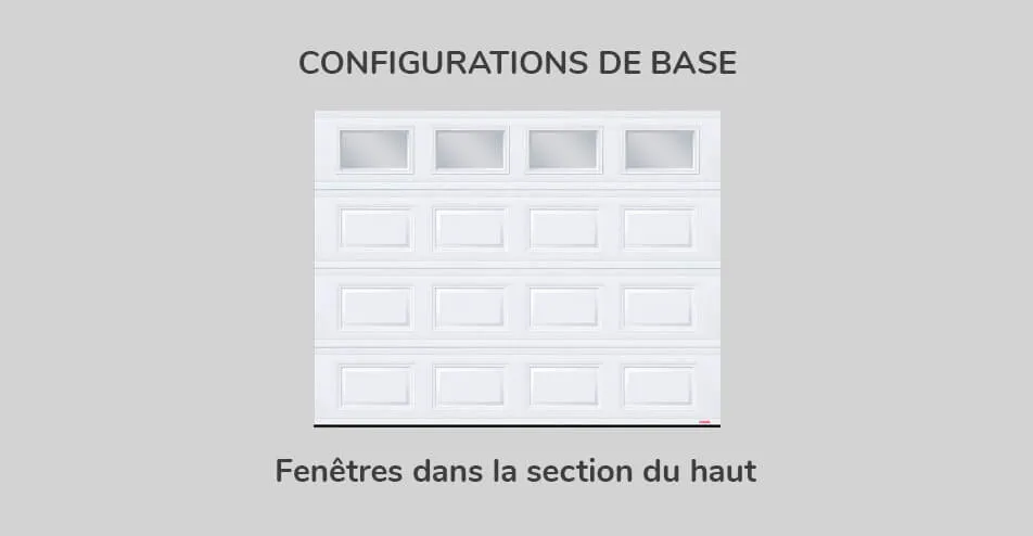 Configuration de base - fenêtres dans la section du haut