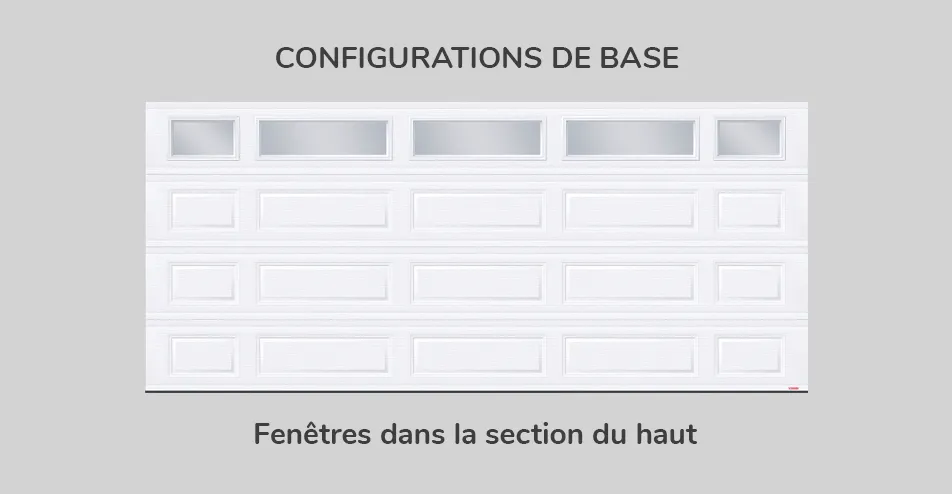Configuration de base - fenêtres dans la section du haut