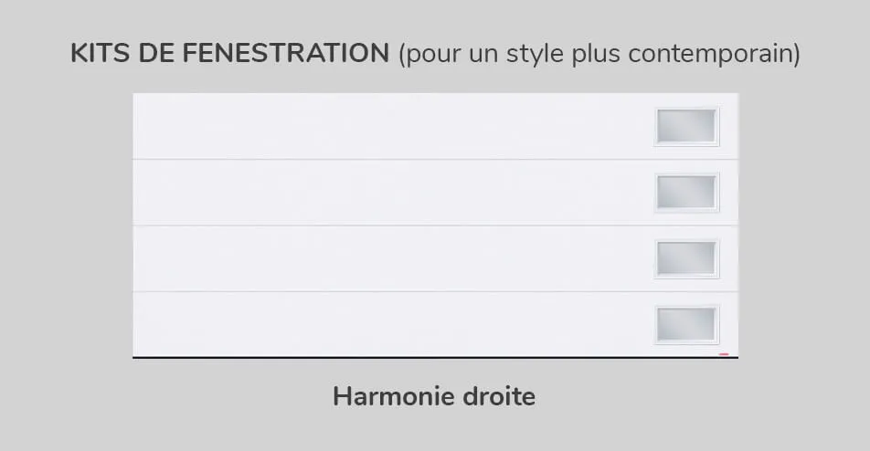 Kit de fenestration, 16' x 7', Harmonie droite