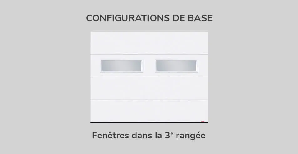 Configuration de base, 9' x 7', fenêtres dans la 3e rangée