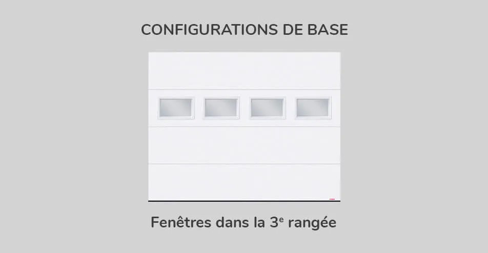 Configuration de base, 9' x 7', fenêtres dans la 3e rangée