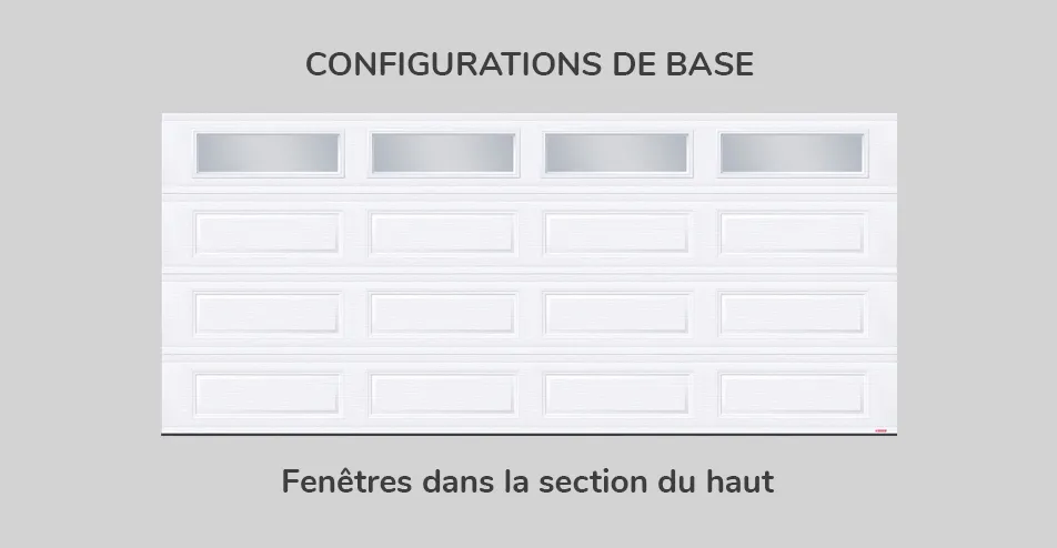 Configuration de base - fenêtres dans la section du haut