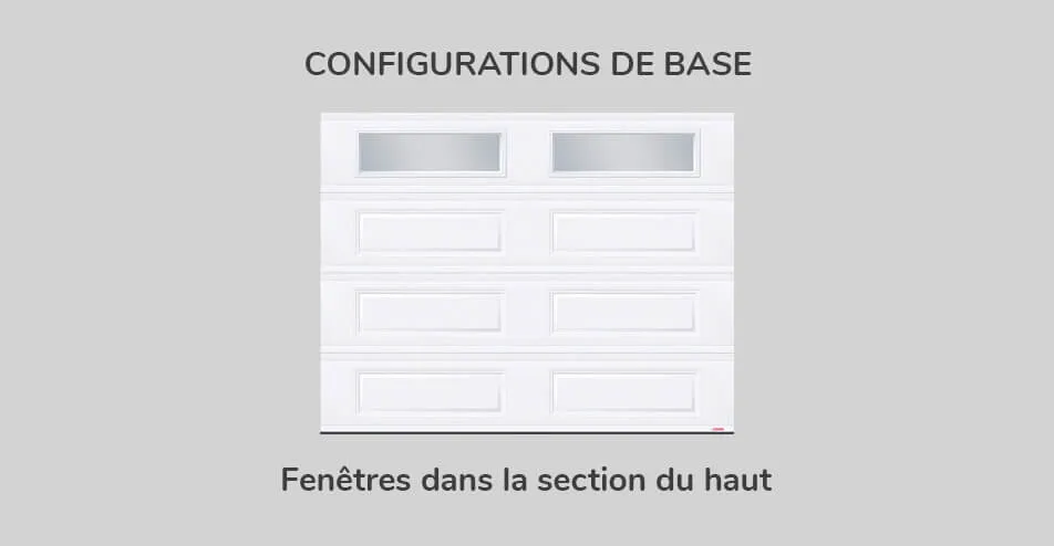 Configuration de base - fenêtres dans la section du haut
