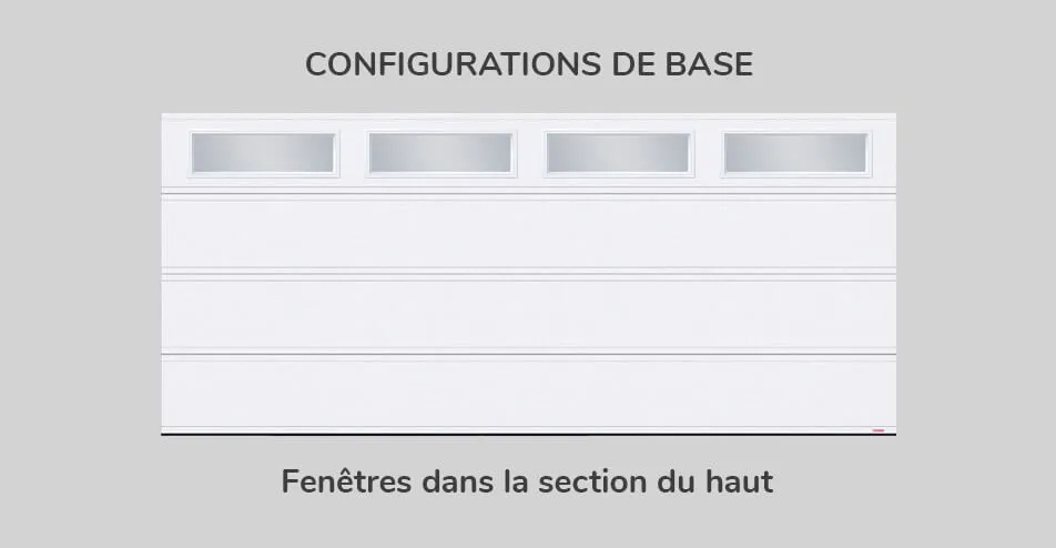 Configurations de base, 16' x 7' fenêtres dans la 4e rangée