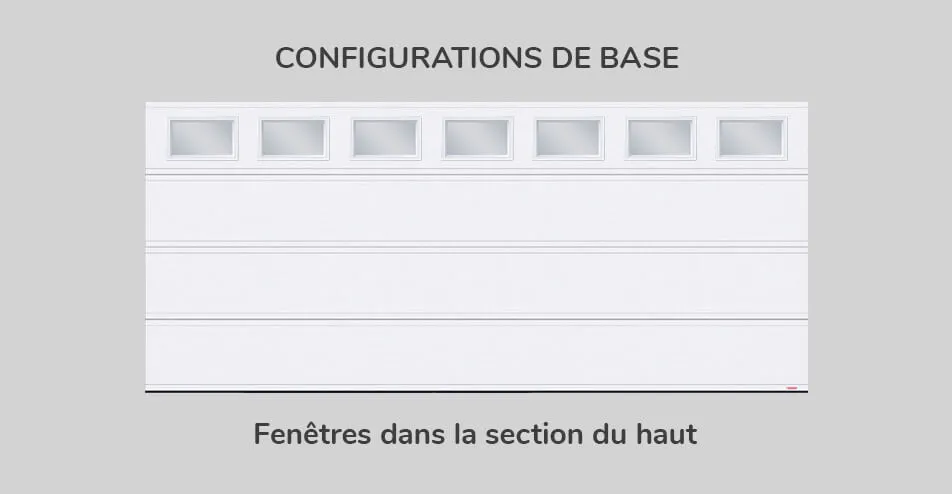 Configurations de base, 16' x 7' fenêtres dans la 4e rangée