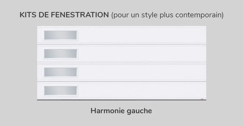 Kits fenestration, 16' x 7', Harmonie gauche