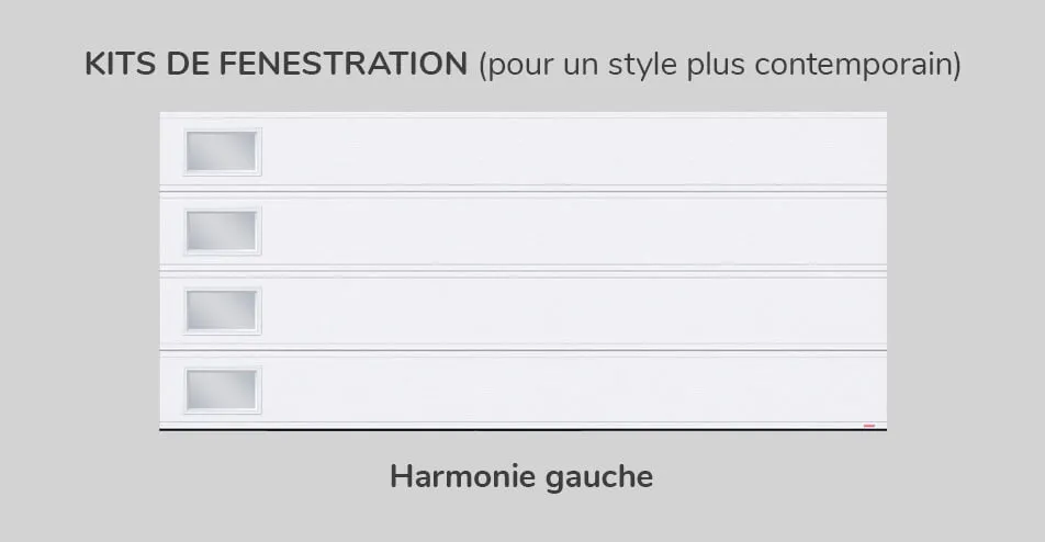 Kits fenestration, 16' x 7', Harmonie gauche