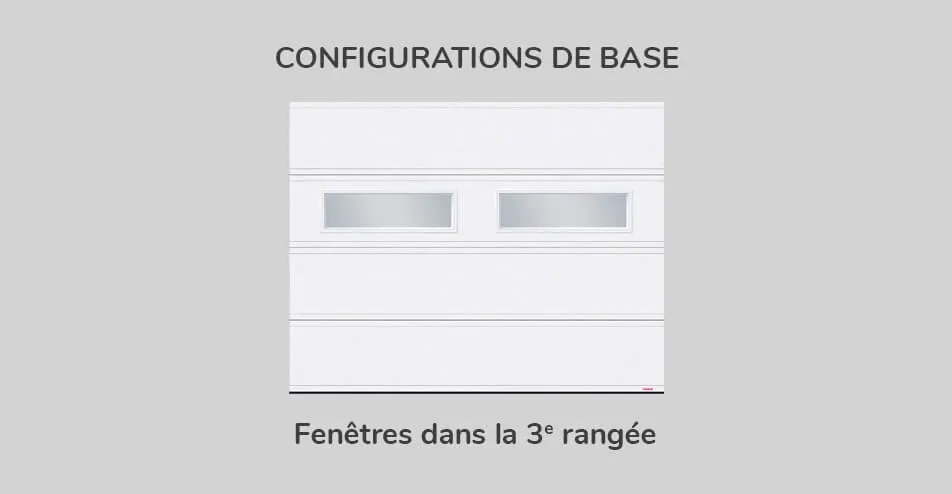 Configurations de base, fenêtres dans la 3e rangée