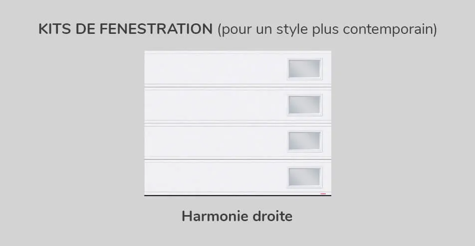 Kits fenestration, 9' x 7', Harmonie droite