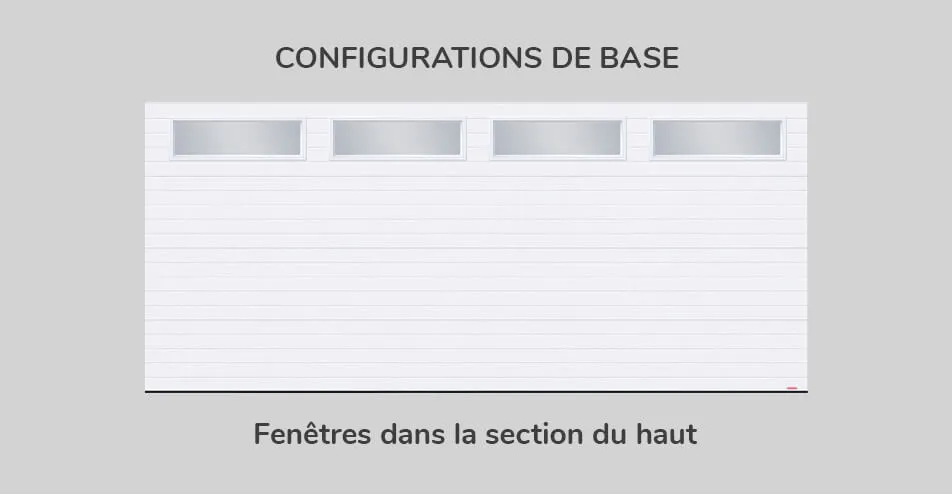 Configuration de base - fenêtres dans la section du haut