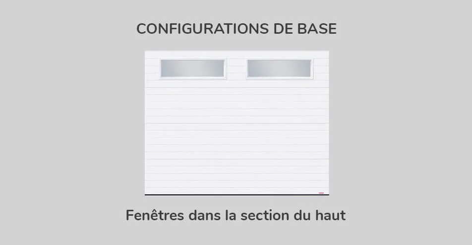 Configuration de base - fenêtres dans la section du haut