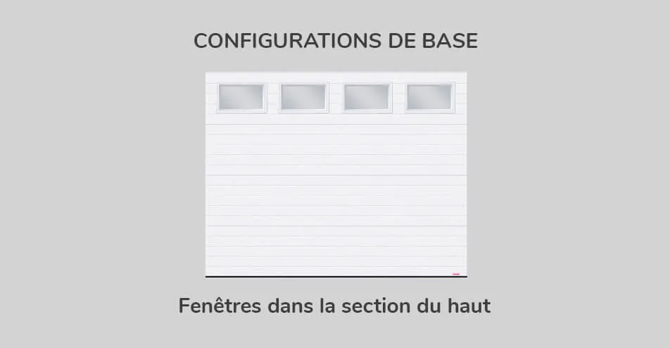 Configuration de base - fenêtres dans la section du haut