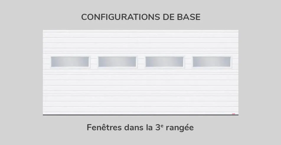 Kit de fenestration Rainuré 16' x 7', Configuration de base 3e section