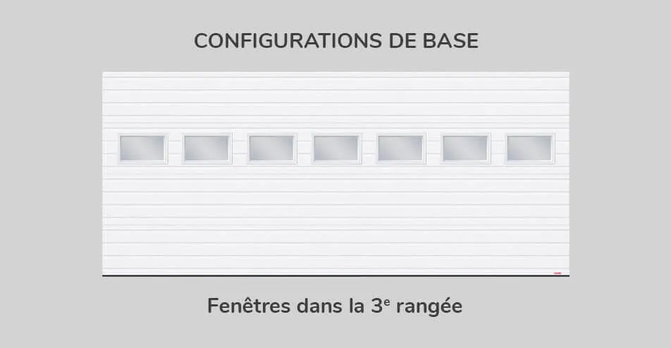 Kit de fenestration Rainuré 16' x 7', Configuration de base 3e section 21" x 13"