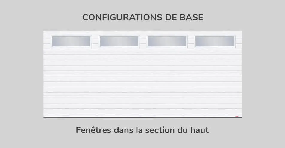 Kit de fenestration Rainuré 16' x 7', Configuration de base Section du haut