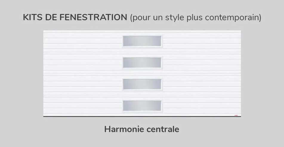 Kit de Fenestration Rainuré 16' x 7', Harmonie Centrale