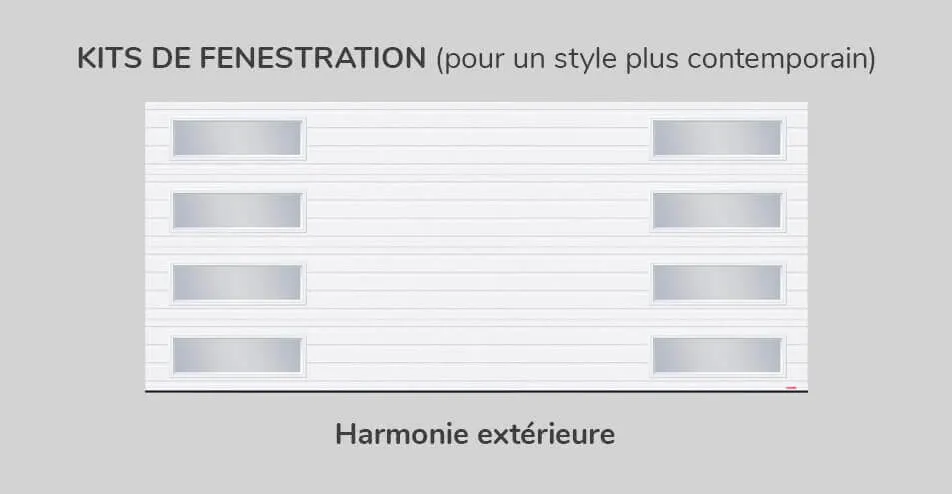 Kit de Fenestration Rainuré 16' x 7', Harmonie Extérieure