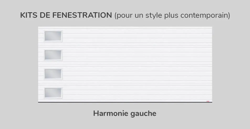 Kit de Fenestration Rainuré 16' x 7', Harmonie Gauche 21" x 13"