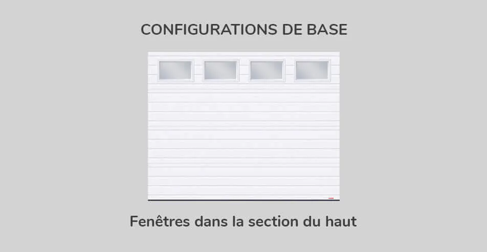 Kit de fenestration Rainuré 9' x 7', Configuration de base Section du haut 21" x 13"