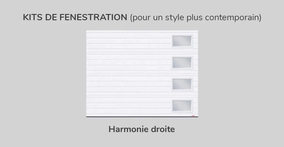 Kit de Fenestration Rainuré 9' x 7', Harmonie Droite 21" x 13"