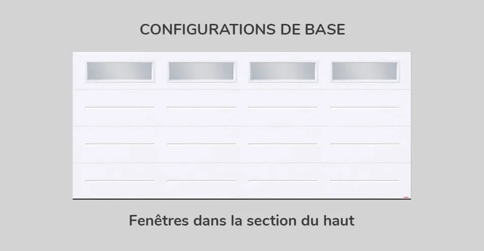 Configuration de base - fenêtres dans la section du haut