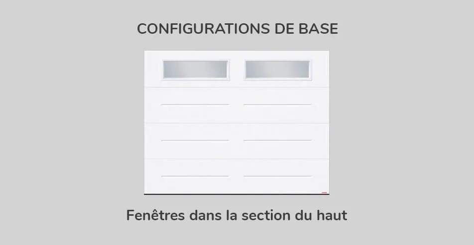 Configuration de base - fenêtres dans la section du haut