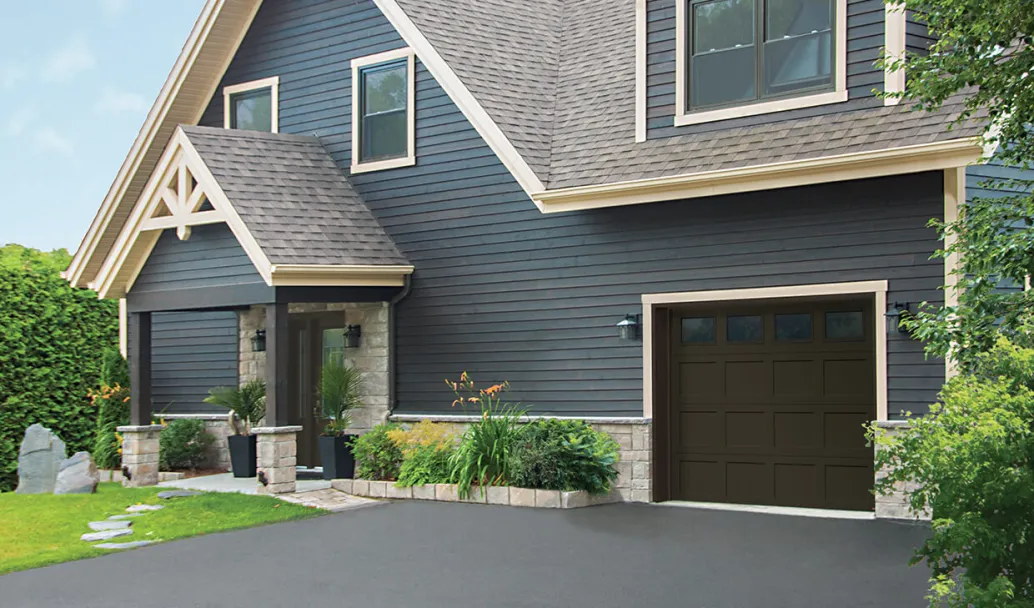 Shaker CC, 9' x 7', Moka Brown, Clear windows