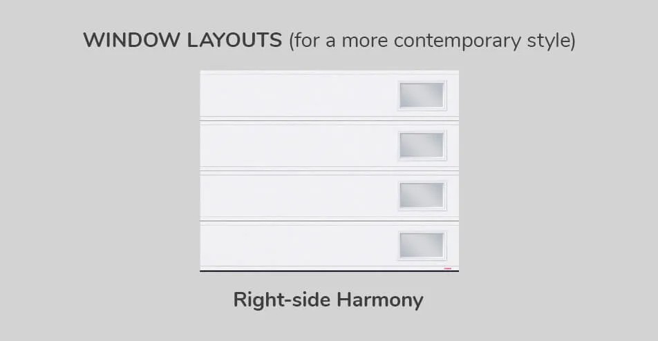 Window layouts, 9' x 7', Right-side Harmony