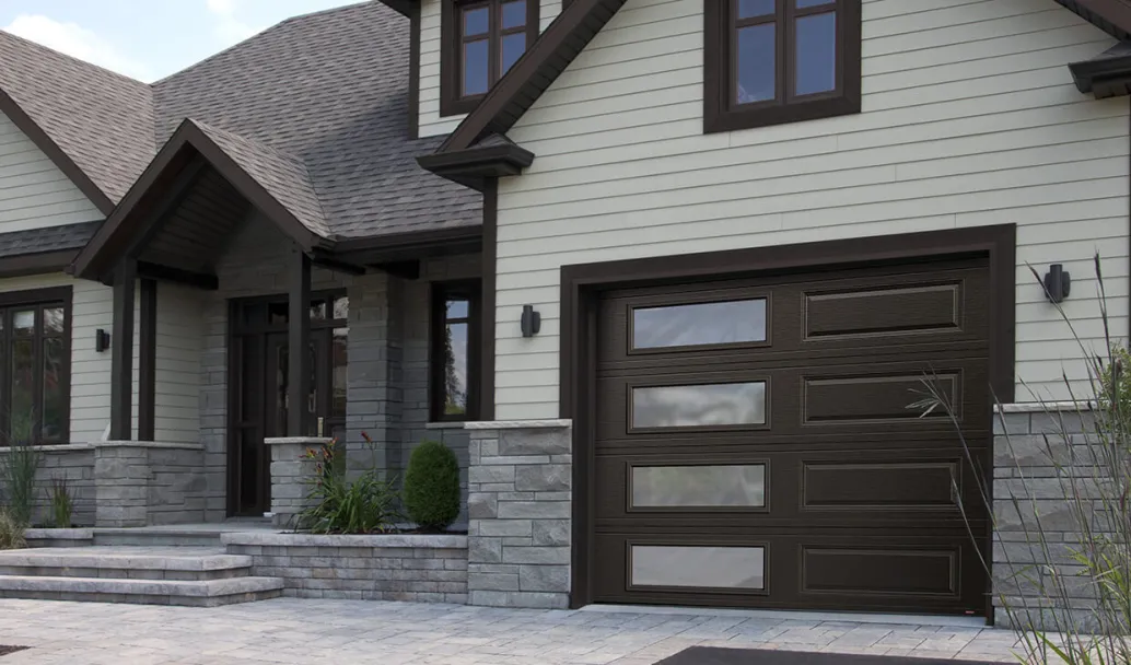 Classic XL, 9' x 7', Moka Brown, window layout: Left-side Harmony