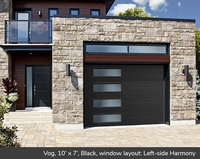 Vog Design From Garaga Garage Doors Vog 10 X 7 Black Window Layout Left Side