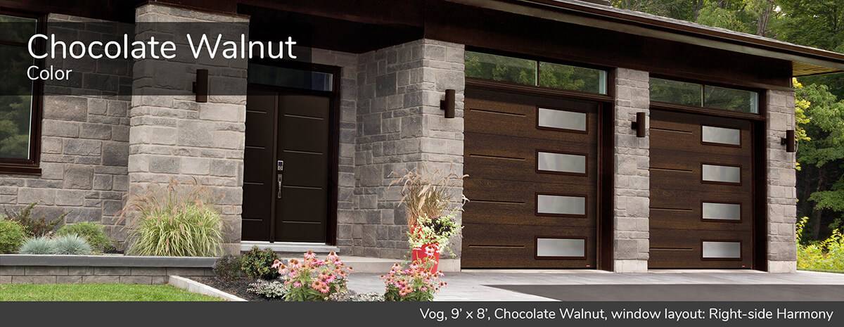 Vog, 9' x 8', Chocolate Walnut, window layout: Right-side Harmony