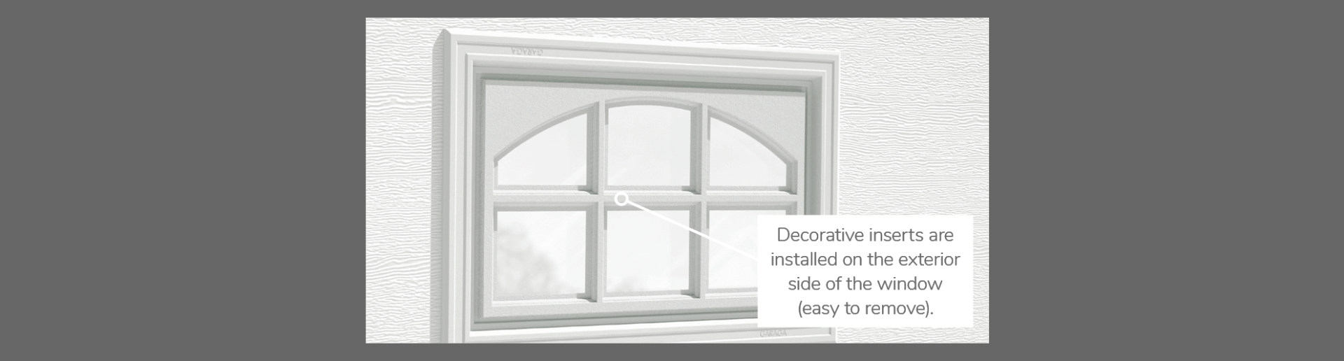 Cascade Decorative Insert, 20" x 13", available for door 3 layers - Polystyrene, 2 layers - Polystyrene and Non-insulated