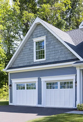 Princeton P-13, 9' x 7', Ice White doors and overlays, 8 lite Panoramic windows