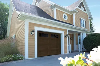 Regal Shaker-Slat Four, 9' x 7', Brown, windows with Stockton Inserts