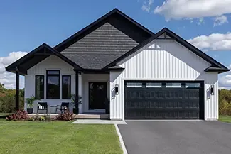 Standard+ Shaker-Flat XS, 16' x 8', Black, White Sandblasted windows