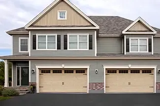 Village Collection X Layout, Flat base, 16' x 8', Natural Oak HD Wood Tone doors, windows with Stockton Inserts