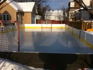 What you can do with your old garage door: Garage Door Ice Rink