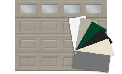 Porte de garage avec nuancier de couleurs