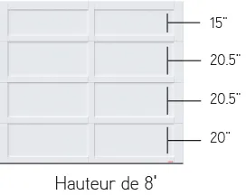 Cambridge - Hauteur de 8 pieds