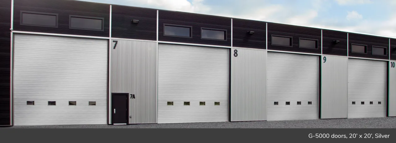 G-5000 doors, 20' x 20', Silver