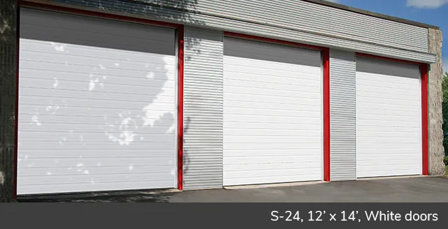 S-24, 12’ x 14’, White doors
