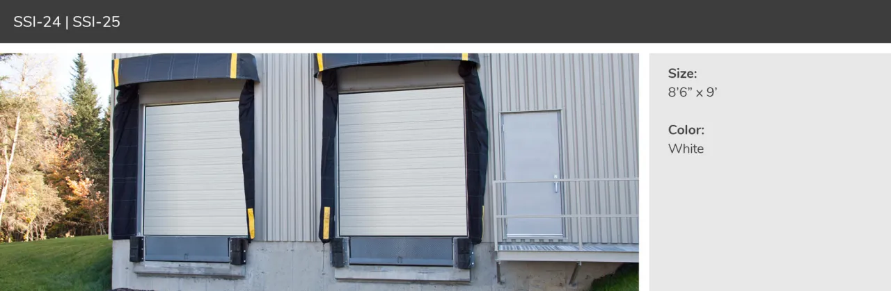 SSI-24, 8’6” x 9’, White doors​