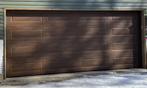 Maison avec porte de garage Classique XL, 16' x 7', Noyer chocolaté Faux bois